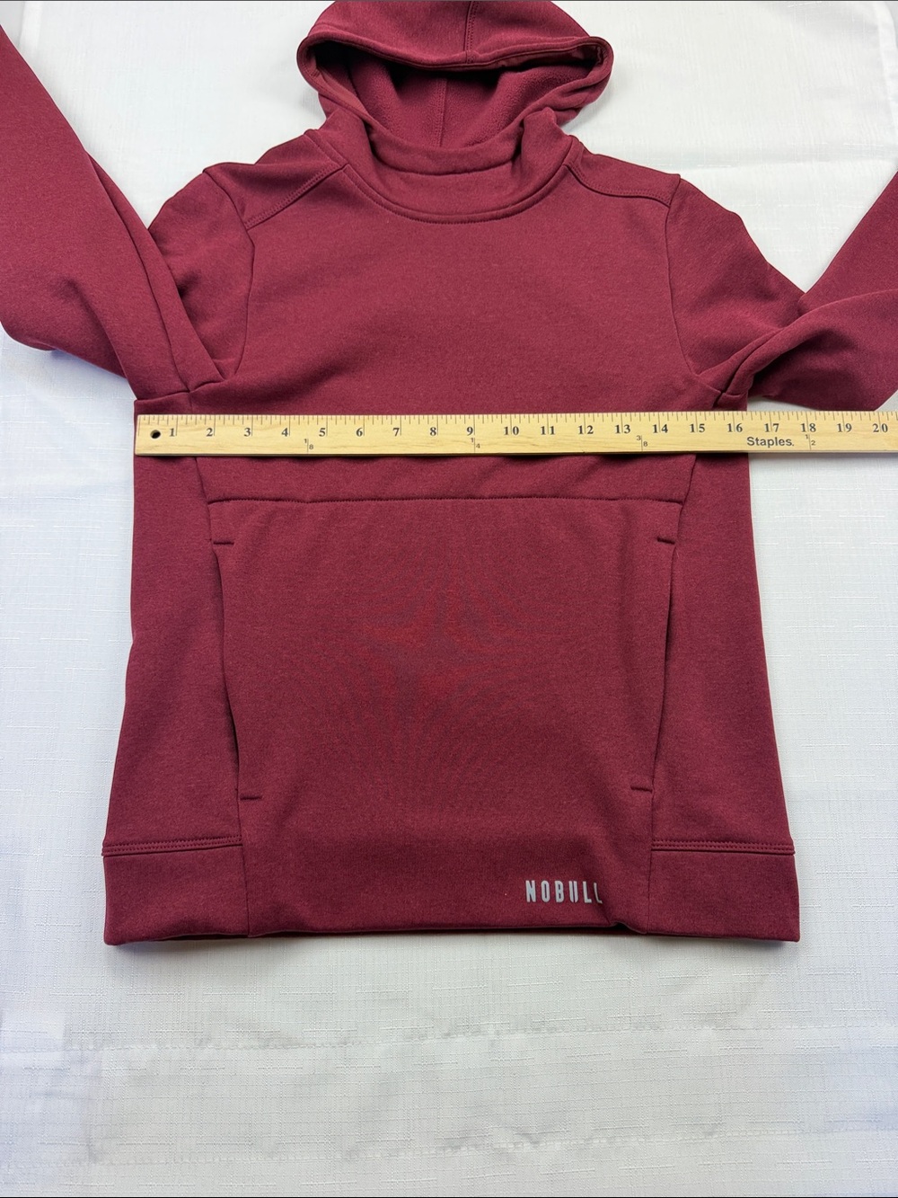 NOBULL Women's Burgundy Hooded Pullover Sweatshirt - Picture 3 of 9